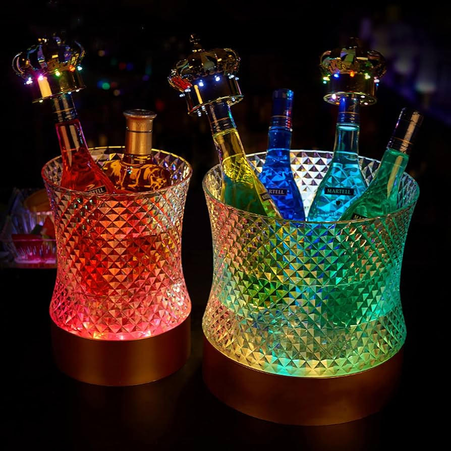 Amazon｜ワインクーラー シャンパンクーラー, 大容量LEDアイス